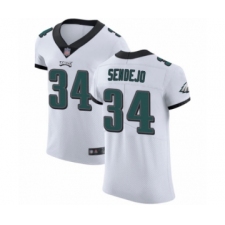 Men's Philadelphia Eagles #34 Andrew Sendejo White Vapor Untouchable Elite Player Football Jersey
