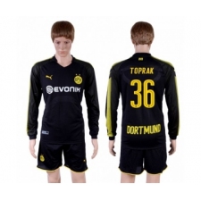 Dortmund #36 Toprak Away Long Sleeves Soccer Club Jersey