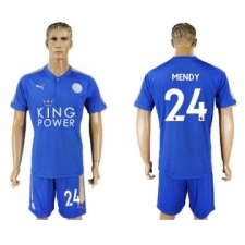 Leicester City #24 Mendy Home Soccer Club Jersey