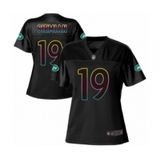 Women's New York Jets #19 Trevor Siemian Game Black Fashion Football Jersey