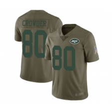 Youth New York Jets #80 Jamison Crowder Limited Olive 2017 Salute to Service Football Jersey