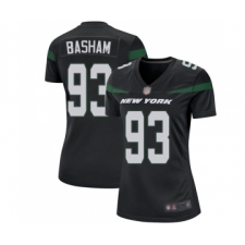 Women's New York Jets #93 Tarell Basham Game Black Alternate Football Jersey