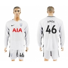 Tottenham Hotspur #46 Amos Home Long Sleeves Soccer Club Jersey