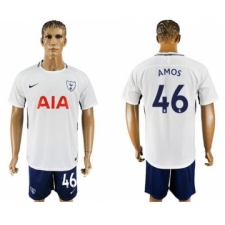 Tottenham Hotspur #46 Amos White Blue Soccer Club Jersey