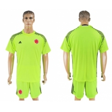 Colombia Blank Shiny Green Goalkeeper Soccer Country Jersey