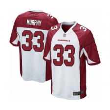 Men's Arizona Cardinals #33 Byron Murphy Game White Football Jersey