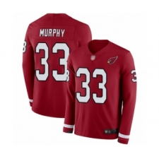 Men's Arizona Cardinals #33 Byron Murphy Limited Red Therma Long Sleeve Football Jersey