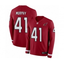 Youth Arizona Cardinals #41 Byron Murphy Limited Red Therma Long Sleeve Football Jersey