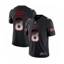 Men's New York Giants #8 Daniel Jones Limited Black Smoke Fashion Football Jersey