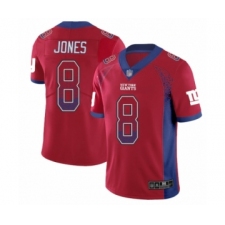 Men's New York Giants #8 Daniel Jones Limited Red Rush Drift Fashion Football Jersey