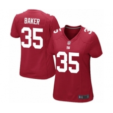 Women's New York Giants #35 Deandre Baker Game Red Alternate Football Jersey