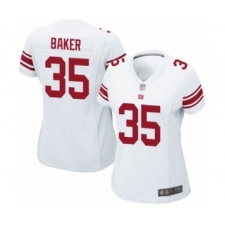 Women's New York Giants #35 Deandre Baker Game White Football Jersey