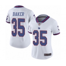 Women's New York Giants #35 Deandre Baker Limited White Rush Vapor Untouchable Football Jersey
