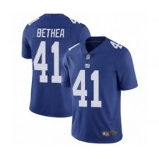 Men's New York Giants #41 Antoine Bethea Royal Blue Team Color Vapor Untouchable Limited Player Football Jersey