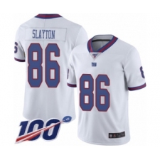 Men's New York Giants #86 Darius Slayton Limited White Rush Vapor Untouchable 100th Season Football Jersey