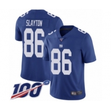Men's New York Giants #86 Darius Slayton Royal Blue Team Color Vapor Untouchable Limited Player 100th Season Football Jersey
