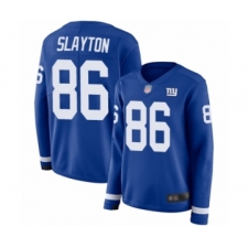 Women's New York Giants #86 Darius Slayton Limited Royal Blue Therma Long Sleeve Football Jersey