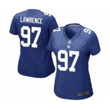 Women's New York Giants #97 Dexter Lawrence Game Royal Blue Team Color Football Jersey