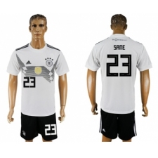 Germany #23 Sane White Home Soccer Country Jersey