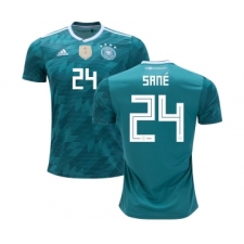 Germany #24 Sane Away Soccer Country Jersey