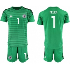 Germany Blank BlackGermany #1 Neuer Green Goalkeeper Soccer Country Jersey Soccer Country Jersey