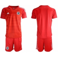 Germany Blank Red Goalkeeper Soccer Country Jersey