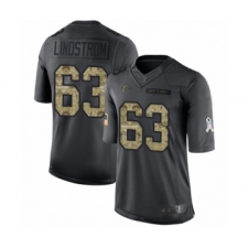 Youth Atlanta Falcons #63 Chris Lindstrom Limited Black 2016 Salute to Service Football Jersey