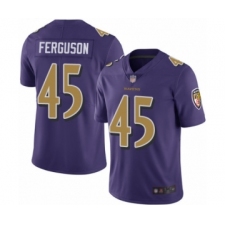 Youth Baltimore Ravens #45 Jaylon Ferguson Limited Purple Rush Vapor Untouchable Football Jersey