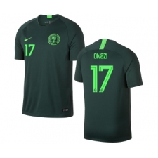 Nigeria #17 ONAZI Away Soccer Country Jersey