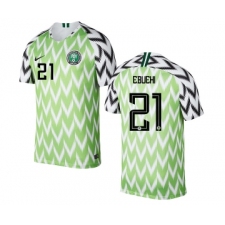 Nigeria #21 EBUEHI Home Soccer Country Jersey