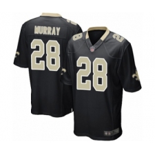 Men's New Orleans Saints #28 Latavius Murray Game Black Team Color Football Jersey
