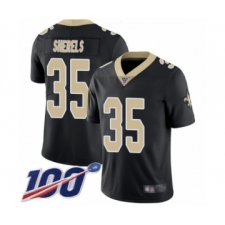 Men's New Orleans Saints #35 Marcus Sherels Black Team Color Vapor Untouchable Limited Player 100th Season Football Jersey