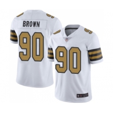 Youth New Orleans Saints #90 Malcom Brown Limited White Rush Vapor Untouchable Football Jersey