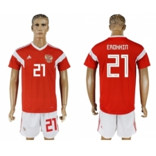 Russia #21 Erokhin Home Soccer Country Jersey