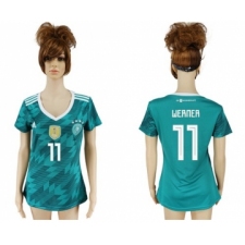 Women's Germany #11 Werner Away Soccer Country Jersey