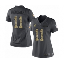 Women's Pittsburgh Steelers #11 Donte Moncrief Limited Black 2016 Salute to Service Football Jersey