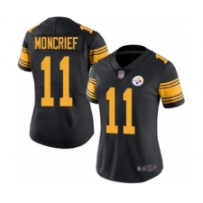 Women's Pittsburgh Steelers #11 Donte Moncrief Limited Black Rush Vapor Untouchable Football Jersey