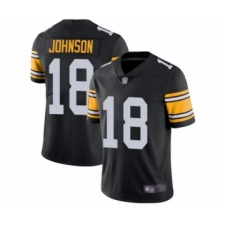 Youth Pittsburgh Steelers #18 Diontae Johnson Black Alternate Vapor Untouchable Limited Player Football Jersey