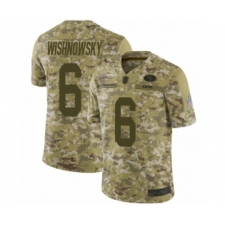 Men's San Francisco 49ers #6 Mitch Wishnowsky Limited Camo 2018 Salute to Service Football Jersey
