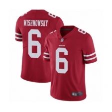 Men's San Francisco 49ers #6 Mitch Wishnowsky Red Team Color Vapor Untouchable Limited Player Football Jersey