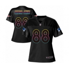 Women's New England Patriots #88 Austin Seferian-Jenkins Game Black Fashion Football Jersey