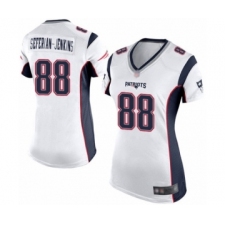 Women's New England Patriots #88 Austin Seferian-Jenkins Game White Football Jersey