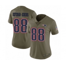 Women's New England Patriots #88 Austin Seferian-Jenkins Limited Olive 2017 Salute to Service Football Jersey