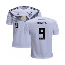 Germany #9 Wagner White Home Kid Soccer Country Jersey