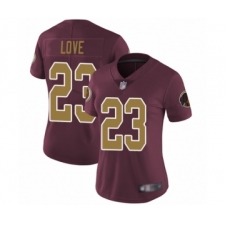 Women's Washington Redskins #23 Bryce Love Burgundy Red Gold Number Alternate 80TH Anniversary Vapor Untouchable Limited Player Football Jersey