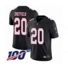 Men's Atlanta Falcons #20 Kendall Sheffield Black Alternate Vapor Untouchable Limited Player 100th Season Football Jersey