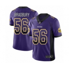 Youth Minnesota Vikings #56 Garrett Bradbury Limited Purple Rush Drift Fashion Football Jersey