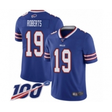 Men's Buffalo Bills #19 Andre Roberts Royal Blue Team Color Vapor Untouchable Limited Player 100th Season Football Jersey