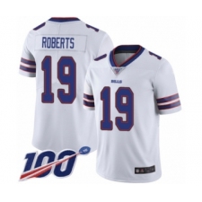 Men's Buffalo Bills #19 Andre Roberts White Vapor Untouchable Limited Player 100th Season Football Jersey