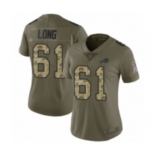 Women's Buffalo Bills #61 Spencer Long Limited Olive Camo 2017 Salute to Service Football Jersey